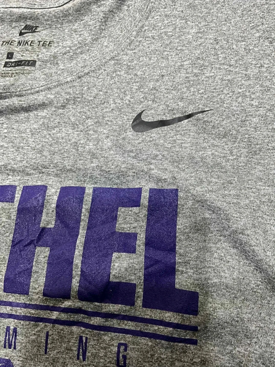 T-shirt Manches Longues Nike Dri-Fit Bethel Swimming Femme L Gris – photo 6